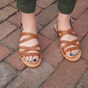 Tan Madewell The Boardwalk Multistrap sandal